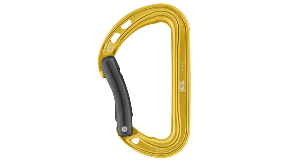 Petzl Spirit Carabiner Bent, Yellow, M061AB06