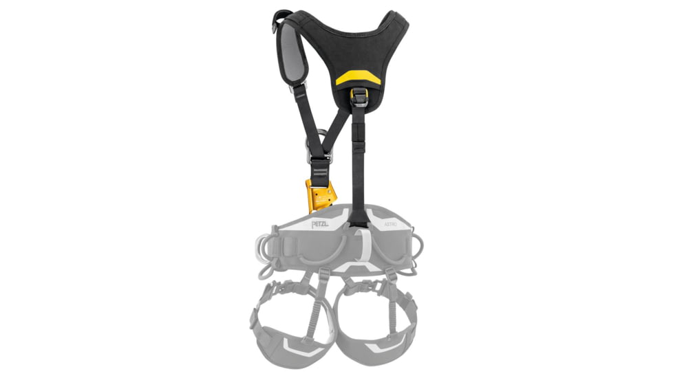 Petzl Top Croll Chest Harness, Black/Yellow, C081CB00