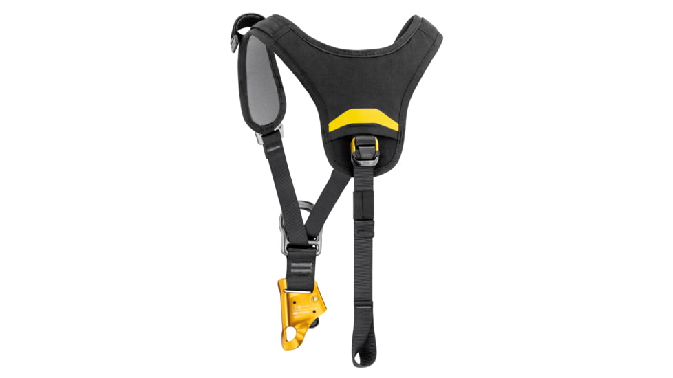 Petzl Top Croll Chest Harness, Black/Yellow, Small, C081BA00