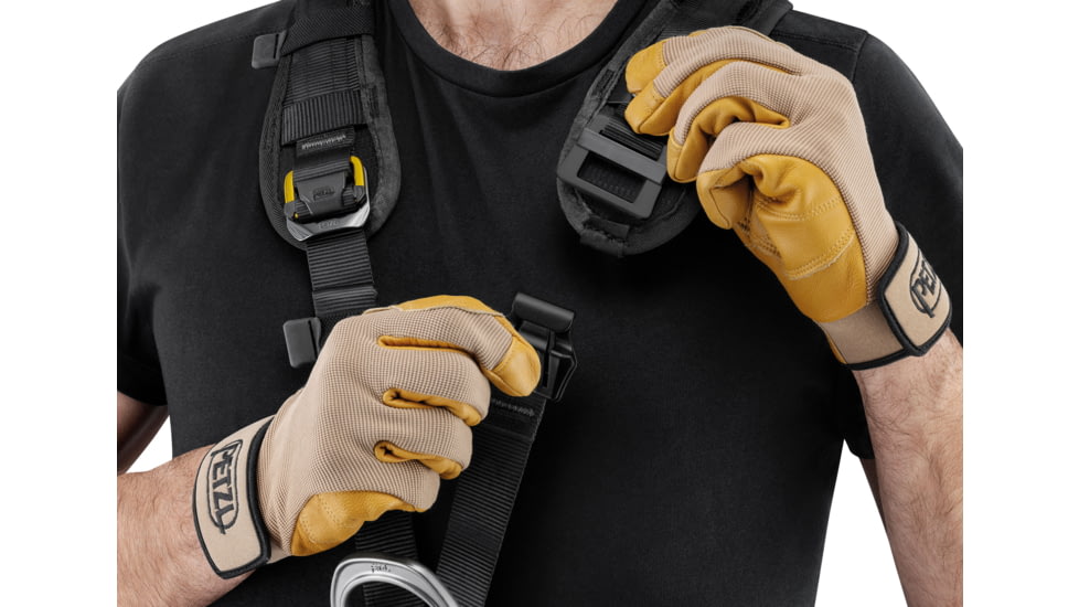 Petzl Top Croll Chest Harness, Black/Yellow, Small, C081BA00