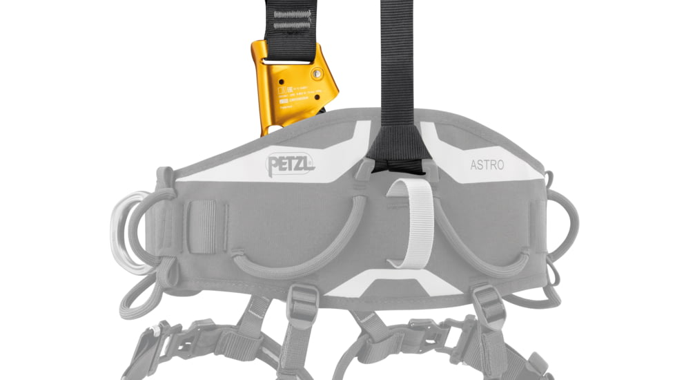 Petzl Top Croll Chest Harness, Black/Yellow, Small, C081BA00