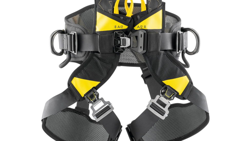 Petzl Volt Wind Offshore Harness, Yellow/Black, 0, C072FB00