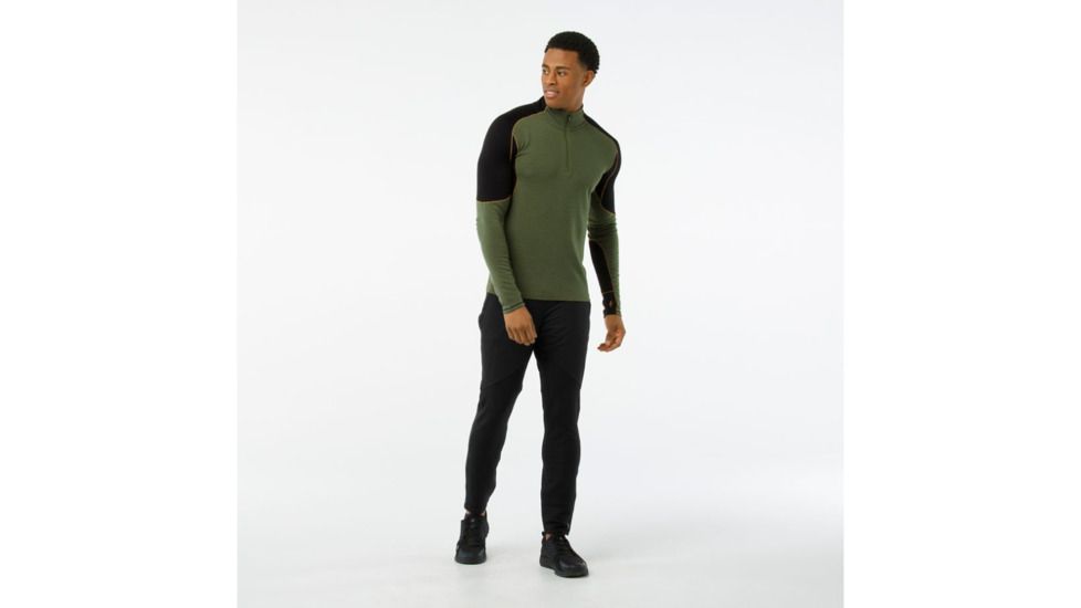 Smartwool PhD Light 1/4 Zip-Men's, Chive H, Small, SW014014A31-S
