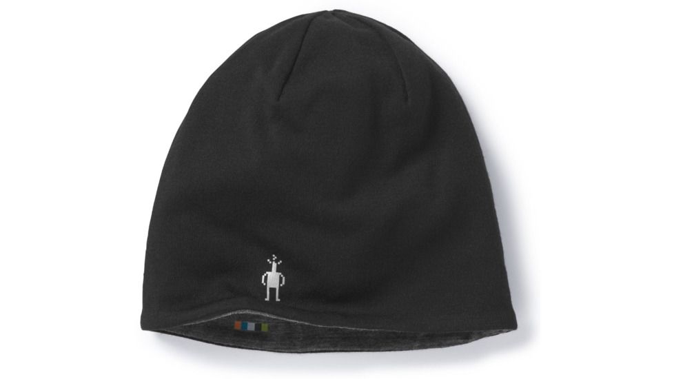 Smartwool PhD Light Reversible Beanie-Unisex, Black-Charcoal H, Unisex Medium, SW018040A41-1FM