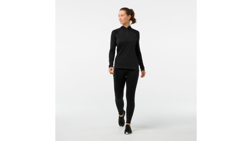 Smartwool PhD Light Wind Zip T-Women's, Black, Medium, SW014082001-M