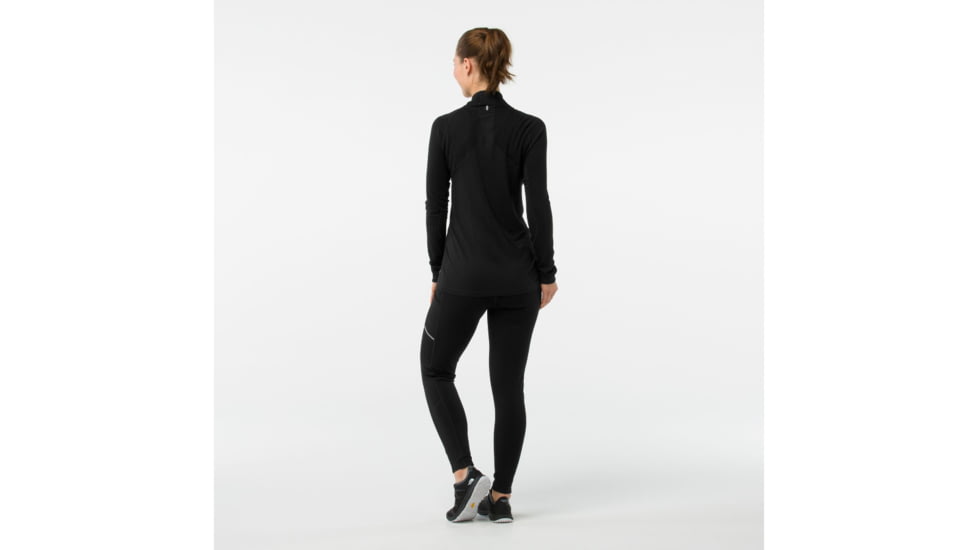 Smartwool PhD Light Wind Zip T-Women's, Black, Medium, SW014082001-M