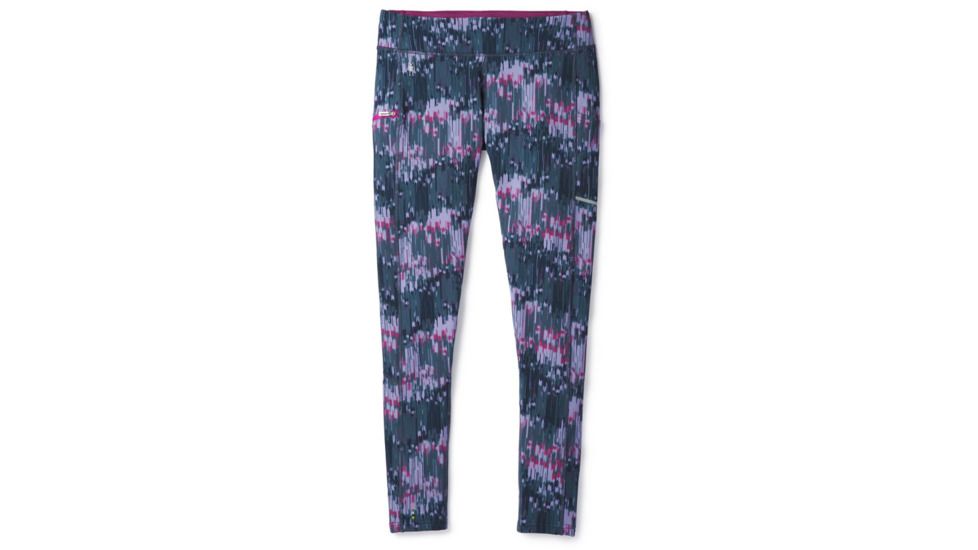 Smartwool PhD Printed Tight-Women's, Dark Blue Steel, Extra Small, SW014083292-XS