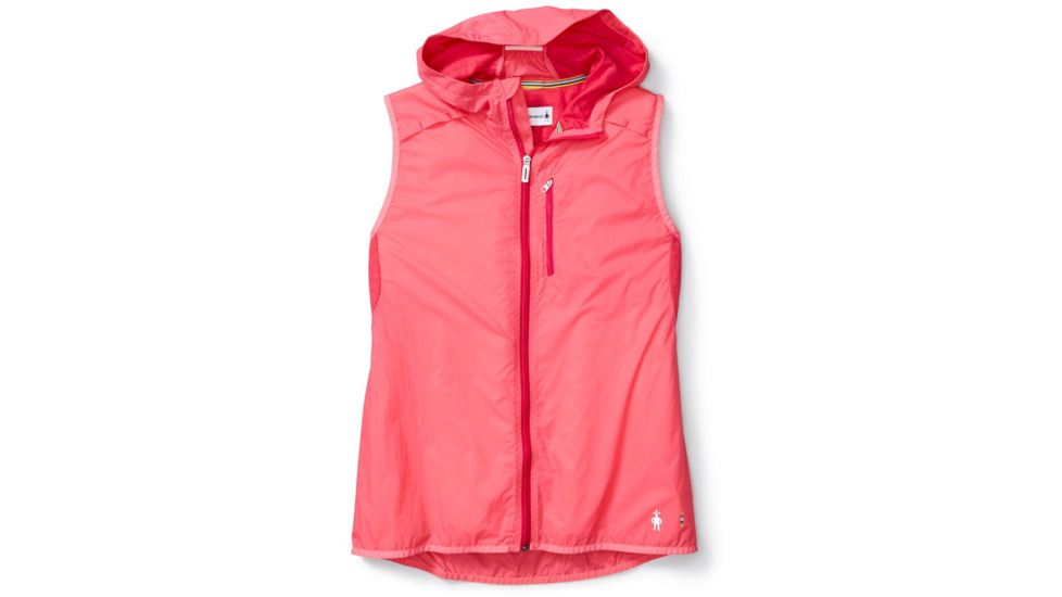 Smartwool PhD Ultra Light Sport Vest Womens, Bright Coral, S, SW016030494-S