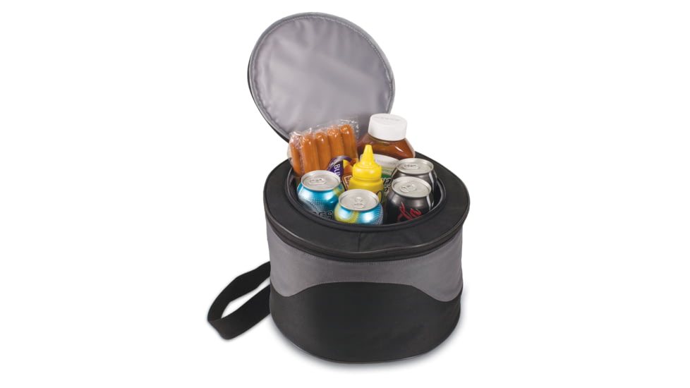 Picnic Time Caliente Portable Grill with Cooler Tote-Black/Grey