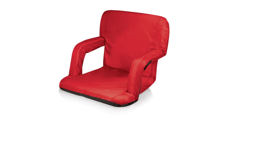Picnic Time Ventura Seat - Portable Recliner Chair-Red