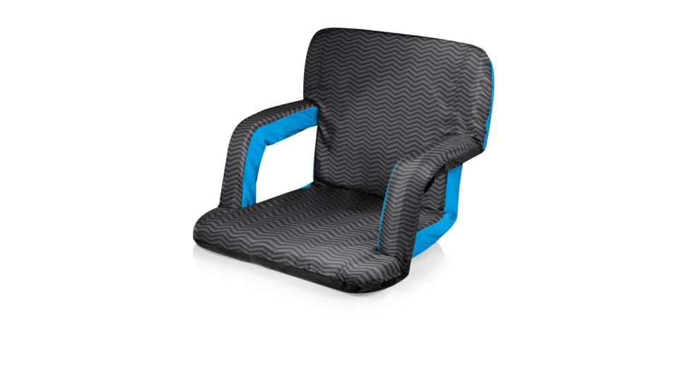 Picnic Time Ventura Seat - Portable Recliner Chair-Waves