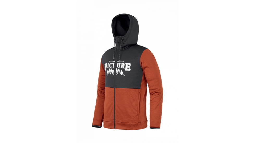 Picture Baxter Zip Tech Hoodie - Mens, Brick, 2XL, SMT018-D-XXL