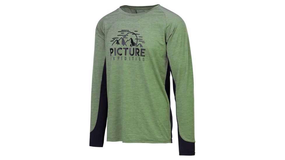 Picture Hoper Tech Long Sleeve Tee - Mens, Kaki, Medium, MTS542-B-M