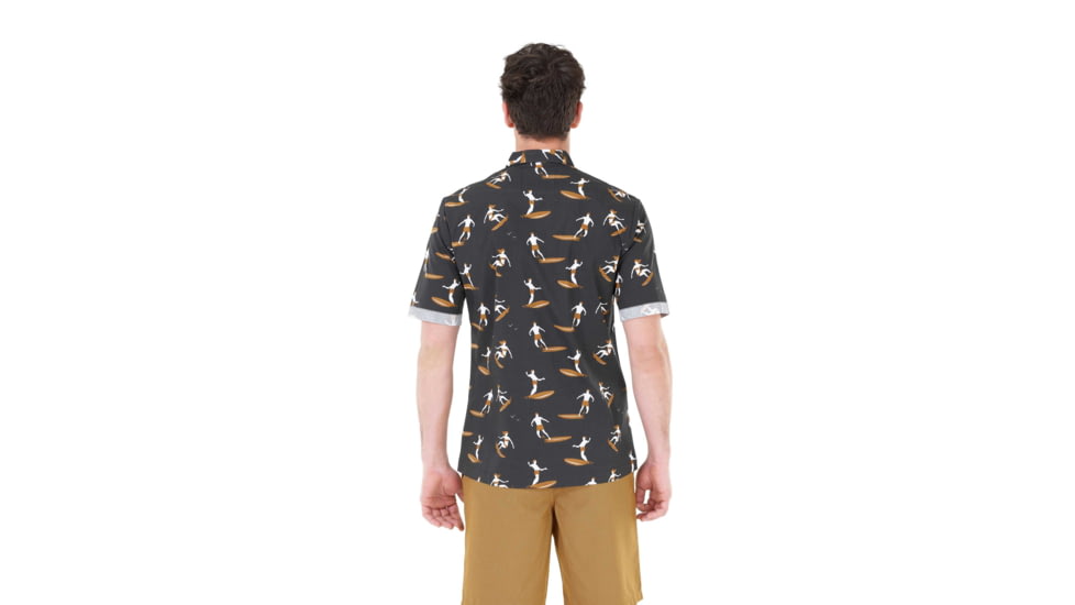 Picture Mc Manatee Short Sleeve Shirt - Mens, Black Gold Coast, Medium, MTS612-B-M