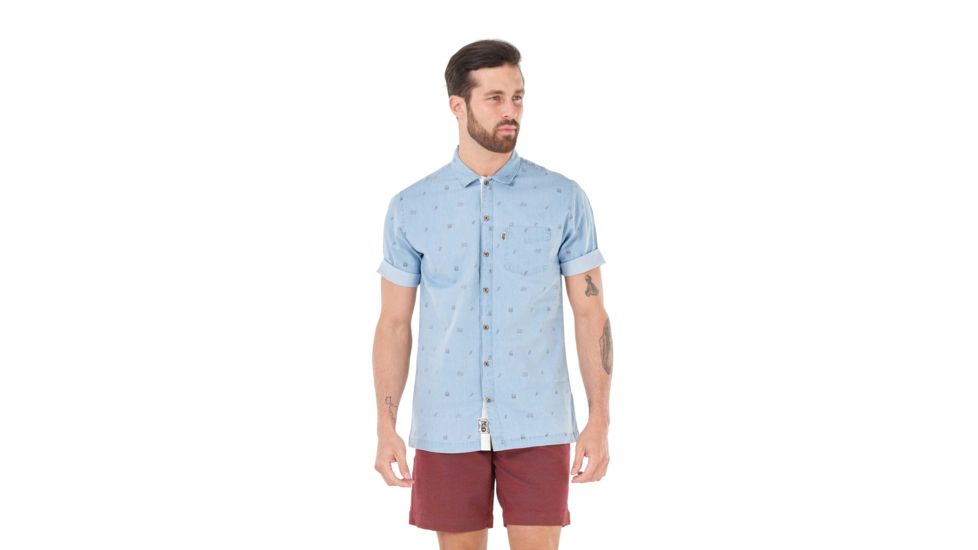Picture Mc Manatee Short Sleeve Shirt - Mens, Denim Camp, Small, MTS612-C-S