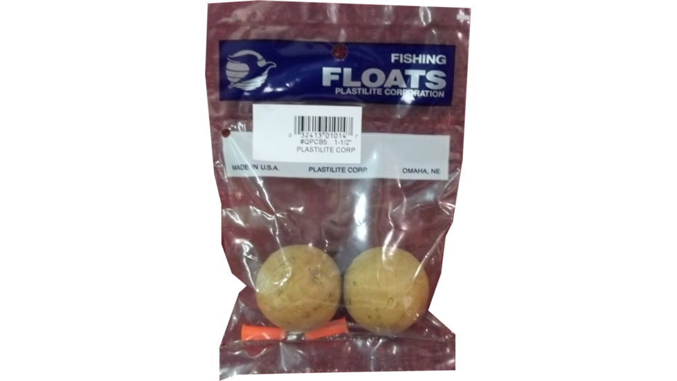 Plastilite Round Gen. Cork Ball Float,1 1/4in, 3Pk,Pegable, QPCB4