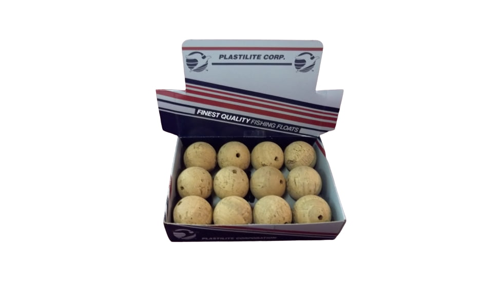 Plastilite Round Gen. Cork Ball Float, 1 3/4in, 12 per Box, CB6
