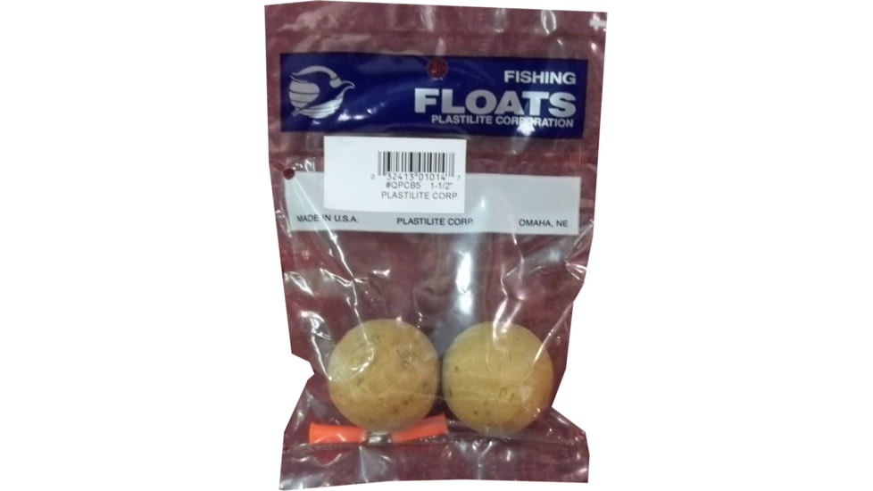 Plastilite Round Gen. Cork Ball Float,1in, 3Pk,Pegable, QPCB3