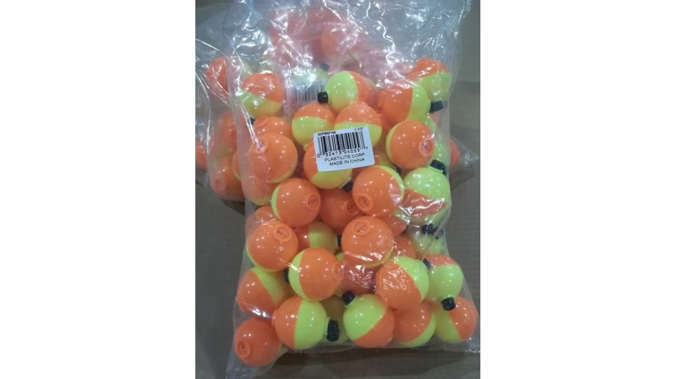 Plastilite Round Plastic Float, 1 1/4in, Fl, 50 per Bag, 50PB4F