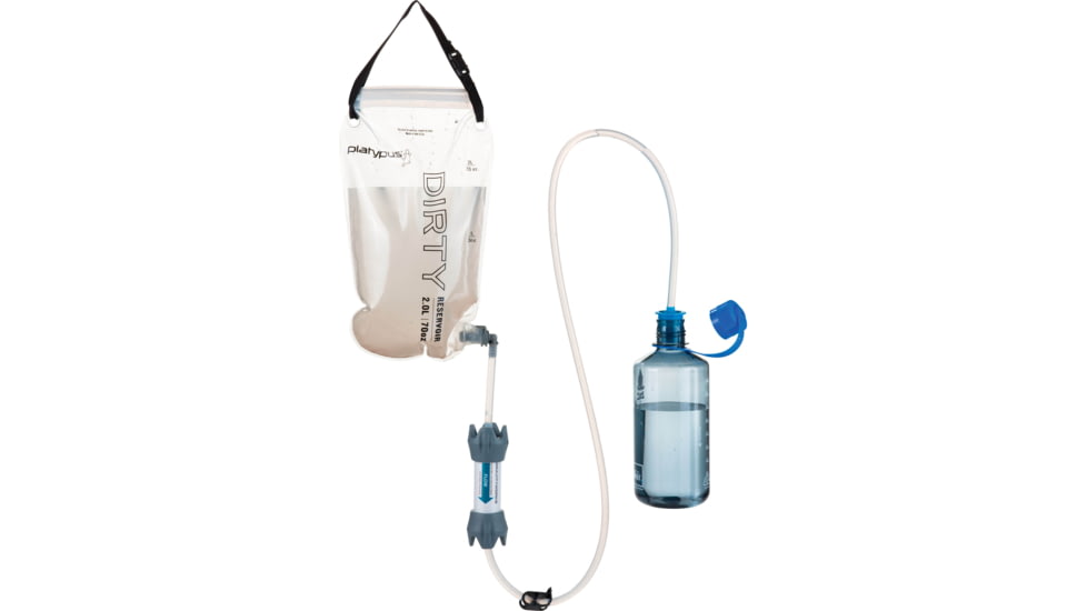 Platypus GravityWorks Water Filter Bottle Kit, 2.0L, Clear/Blue, 6952