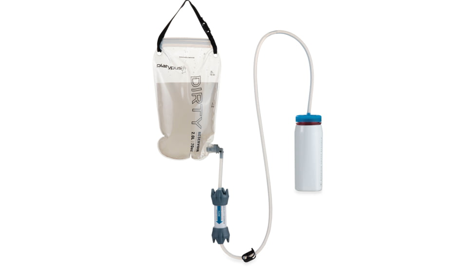 Platypus GravityWorks Water Filter Bottle Kit, 2.0L, Clear/Blue, 6952