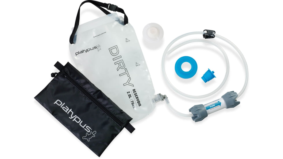 Platypus GravityWorks Water Filter Bottle Kit, 2.0L, Clear/Blue, 6952