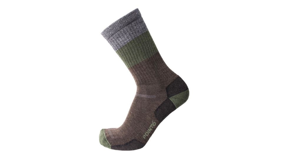 Point 6 37.5 Block Light Crew Men's Socks, Chestnut, Small 3740-203-05