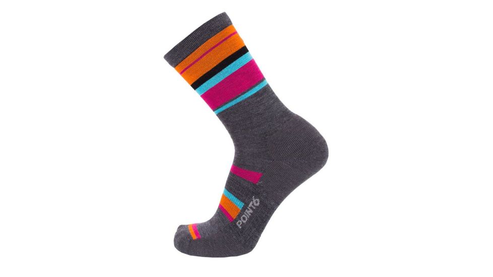 Point 6 Active Band Light Crew  Men's Socks, Gray, Medium 2722-200-06