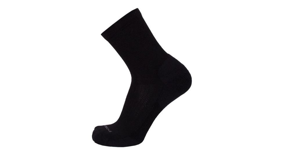 Point 6 Active Extra Light 3/4 Crew Mens Socks, Black, X-Large, 2155-204-08