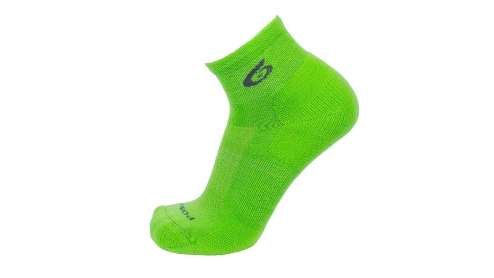 Point 6 Active Extra Light Mini Crew Men's Socks, Super Lime, Medium 2153-270-06