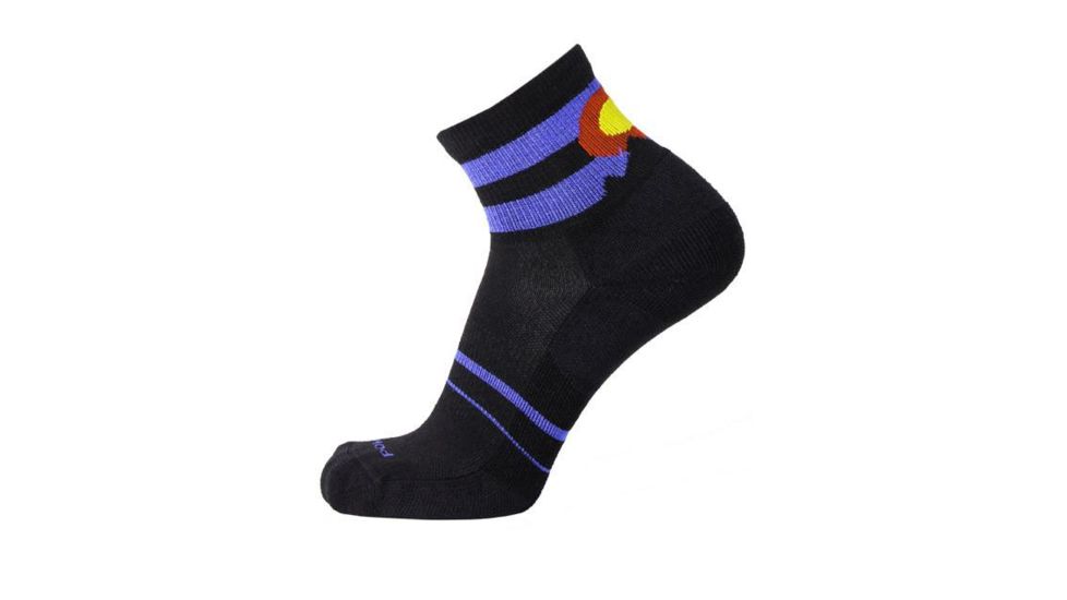 Point 6 Colorado Extra Light Mini Crew  Men's Socks, Black, Medium 2211-204-06