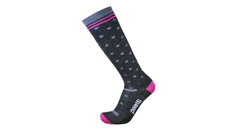 Point 6 Compression DOT Ultra Light OTC Womens Sock, Black, Medium, 5003-204-06