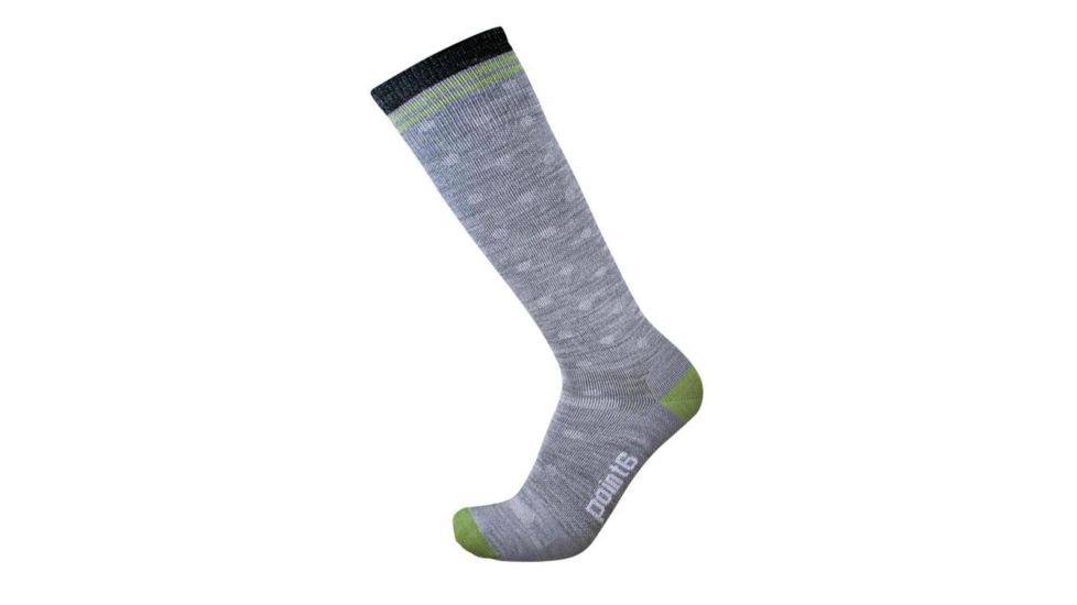 Point 6 Compression DOT Ultra Light OTC Womens Sock, Black, Stone, 5003-010-06
