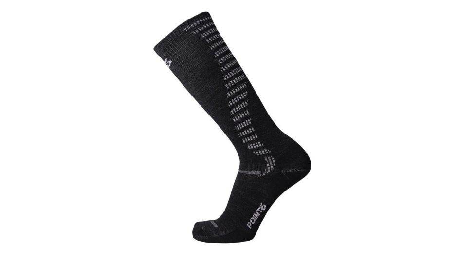 Point 6 Compression Surge Ultra Light OTC Mens Socks, Black, Medium, 5004-204-06