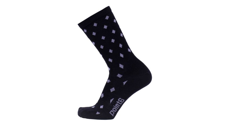 Point 6 Diamonds Ultra Light Crew  Men's Socks, Black, Medium 1739-204-06
