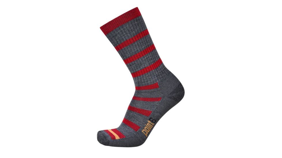 Point 6 Firecracker Light Crew Men's Socks, Gray, Medium 2725-200-06
