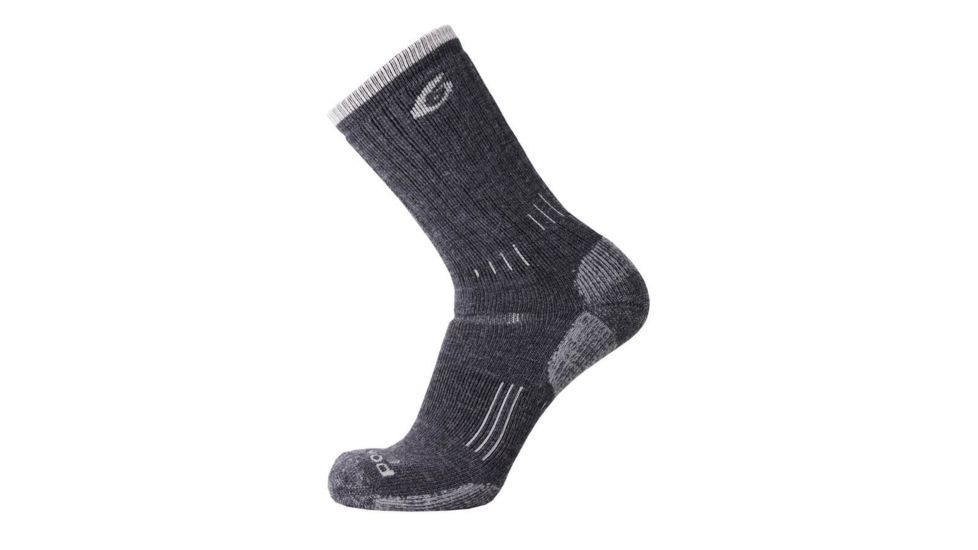 Point 6 Hike Trekking Heavy Crew Men's Socks, Gray, Large 2534-200-07