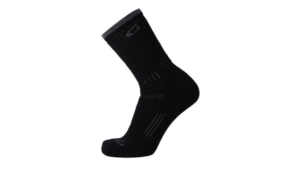 Point 6 Hike Trekking Heavy Crew Men's Socks, Black, Large 2534-204-07