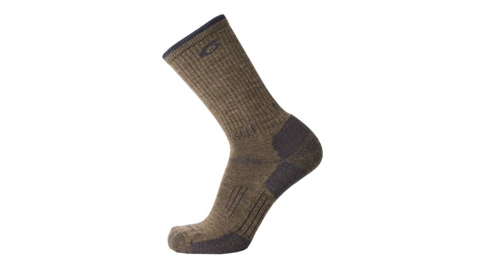 Point 6 Hike Trekking Heavy Crew Men's Socks, Earth, Large 2534-320-07