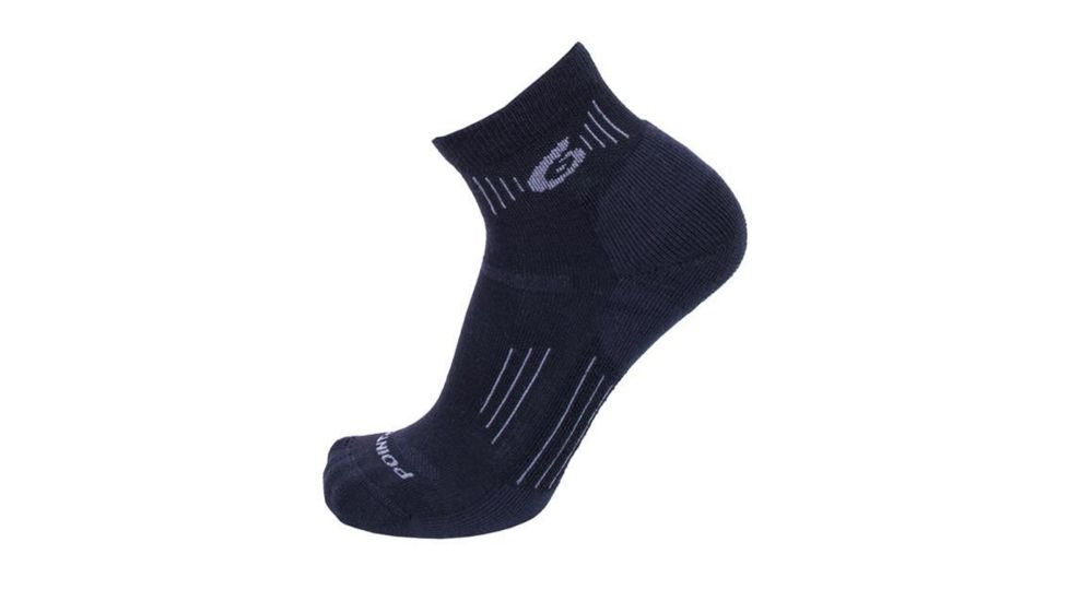 Point 6 Hiking Essential Medium Mini Crew Men's Socks, Black, Medium 2532-204-06