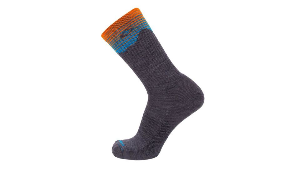 Point 6 Hiking Peak Light Crew Men's Socks, Gray, Medium 2570-200-06