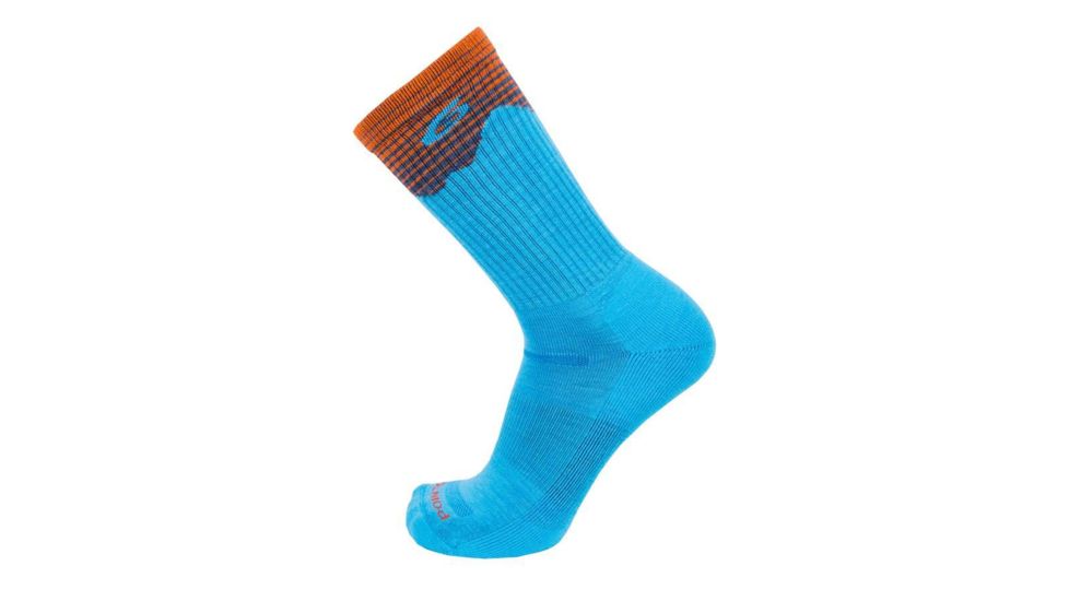 Point 6 Hiking Peak Medium Crew Men's Socks, Robin's Egg Blue, Large 2572-255-07
