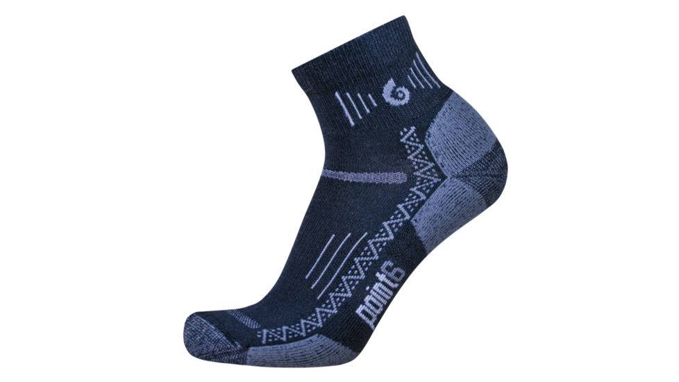 Point 6 Hiking Tech Light Mini Sock - Mens-Black-X-Large