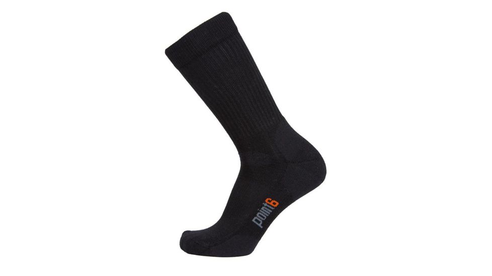 Point 6 Lifestyle Light Crew  Men's Socks, Black, X-Large 1101-204-08