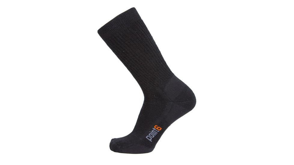 Point 6 Lifestyle Medium Crew  Men's Socks, Black, Medium 1100-204-06