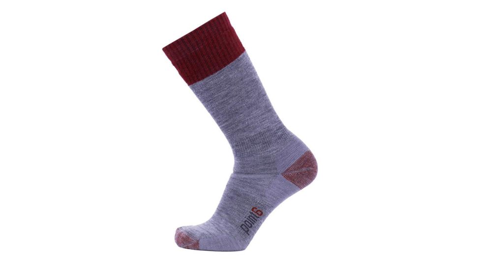 Point 6 Lumberjack Medium Mid-Calf Men's Socks, Crimson, Medium 1786-220-06