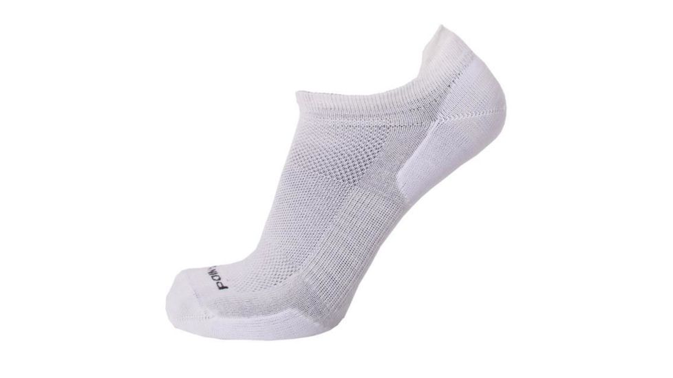 Point 6 Running Pop Ultra Light No Show Tab  Socks - Men's, White, Small 1175-110-05