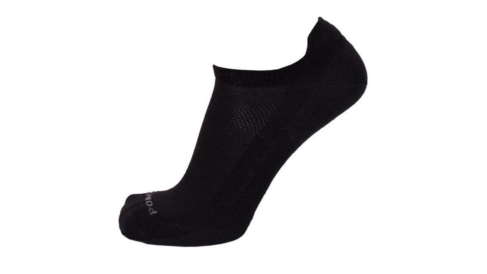 Point 6 Running Pop Ultra Light No Show Tab  Socks - Men's, Black, Small 1175-204-05