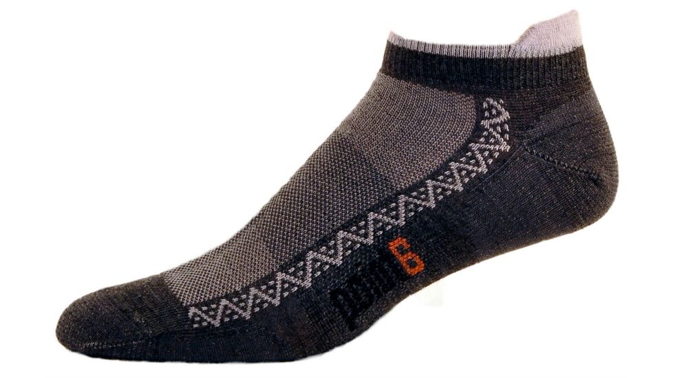 Point 6 Running Ultra Light Micro Sock - Womens-Gray/Silver-Small