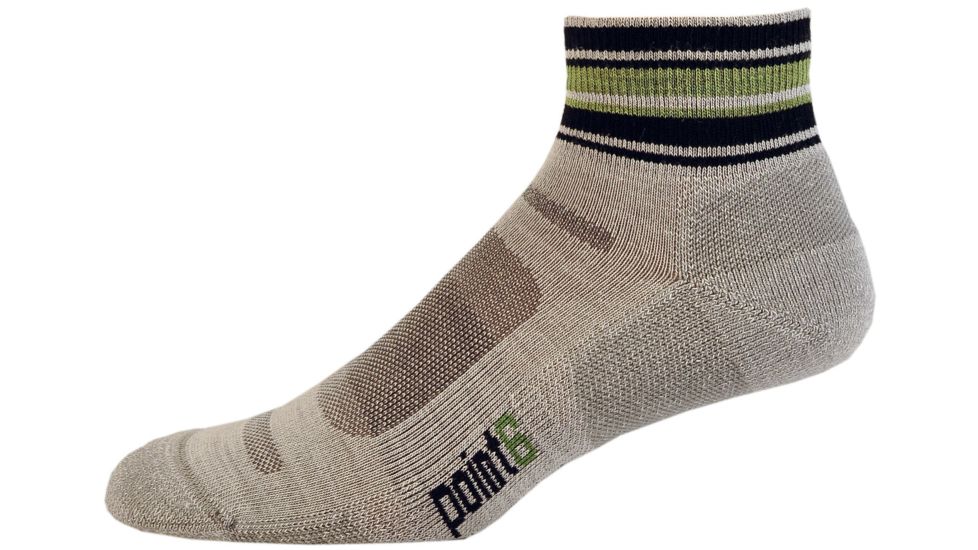 Point 6 Short Stack Extra Light Mini Crew - Men's-Silver/Leaf-Medium